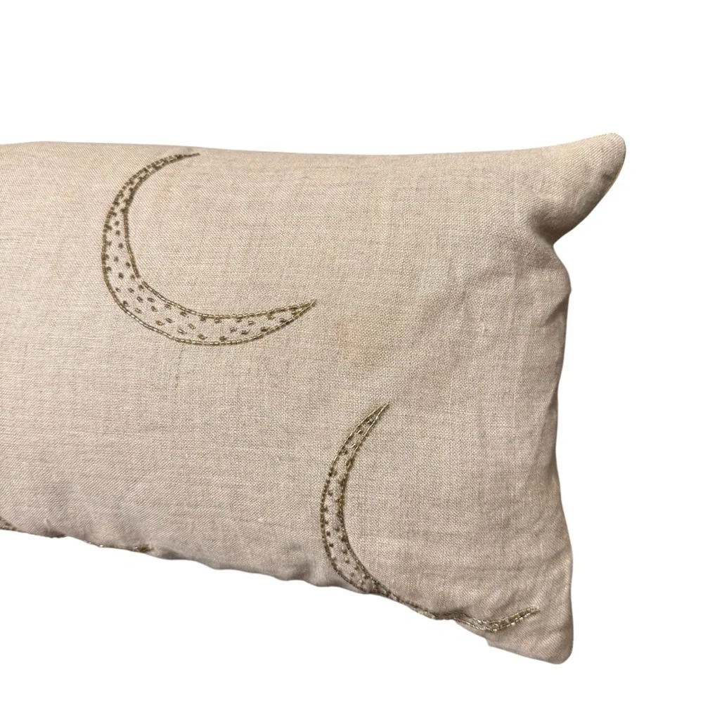 Joanna Buchanan Embellished Moon Graphic Linen Pillow